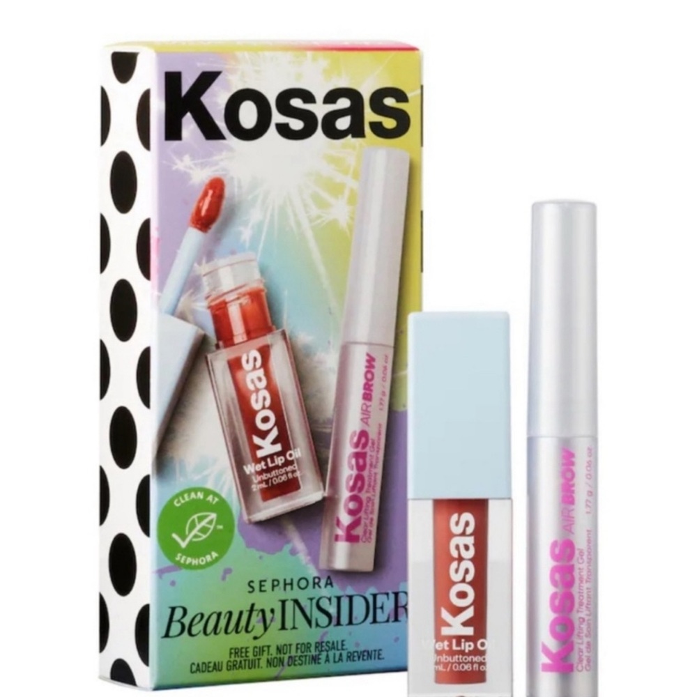 Kosas Lip and Brow Set - Red and Pink